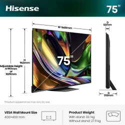 Hisense 75UR8DS - 2026 - RGB-Mini-LED-TV